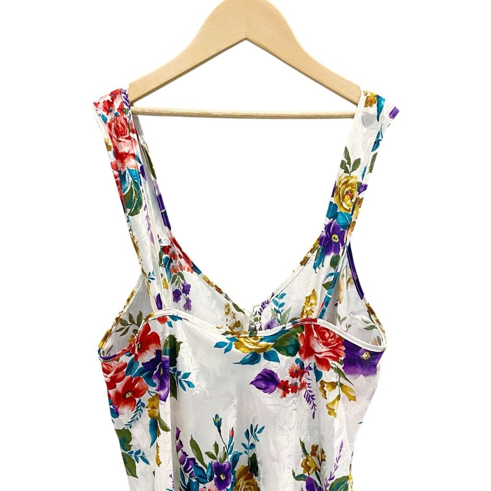 Adonna Vintage Sleepwear Floral Slip Dress Lingerie Women's Medium Cottagecore - Picture 8 of 10